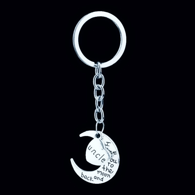 

I Very Love You To The Moon and Back keychain Key Rings moon Love keychain designer jewelry