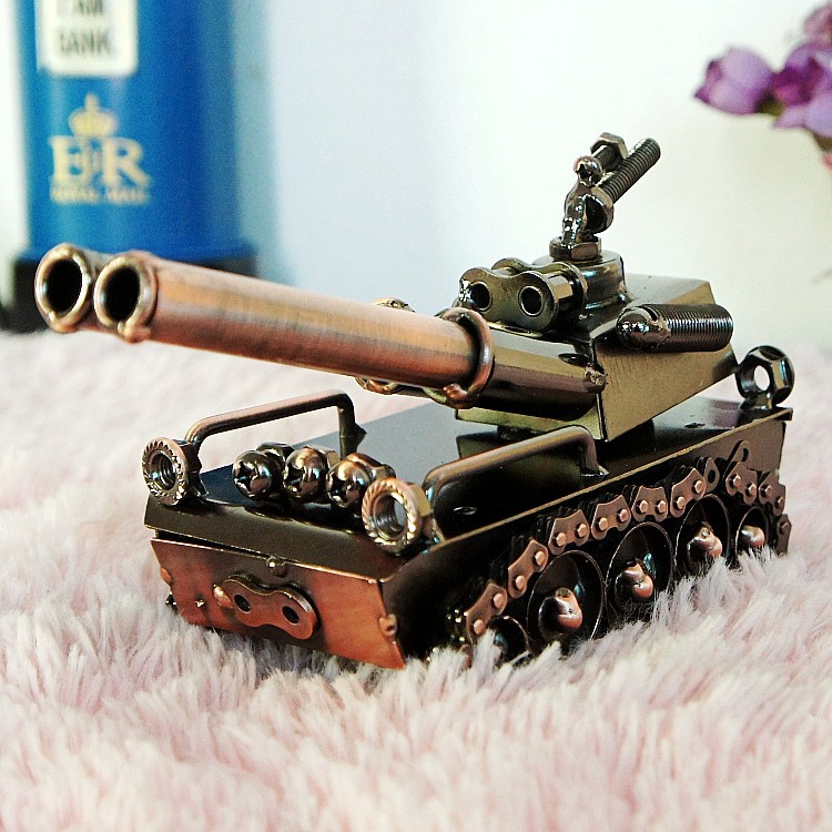 Metal Tank Model, Classic Tinplate Vehicles Toy, Manual,Handcraft Arts,High Precision for Kid' Gifts, Collection, Decoration, Free Shipping-image-267509395