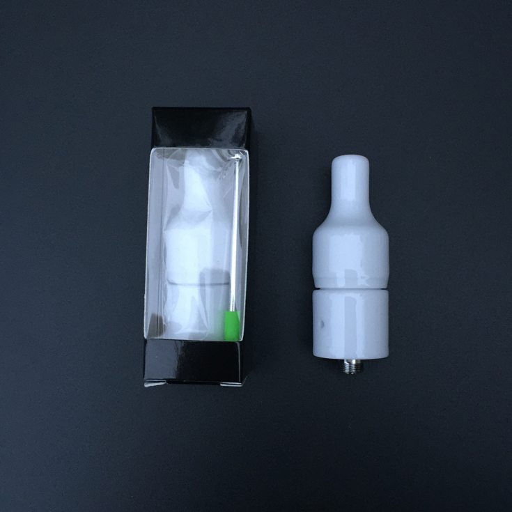 

Ceramic donut atomizer box mod e cigarette hunter 510 ceramic wax vaporizer ceramic vapor kits with titanium dabber with silicone cover