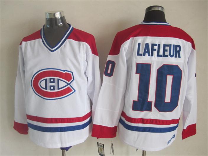 

Top Quality ! Montreal Canadiens Ice Hockey Jerseys Cheap 10 Guy Lafleur Retro Vintage CCM Authentic Stitched Jerseys Mix Order, White