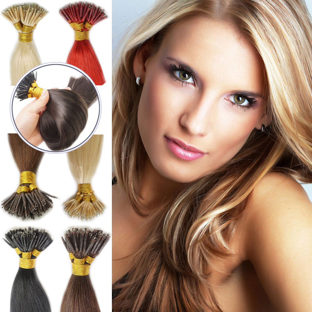 

Top Quality 1gr/s 9A Nano Ring 18'' 400strands Lot Color 1# & 100st Color 2# straight wave, free shipping