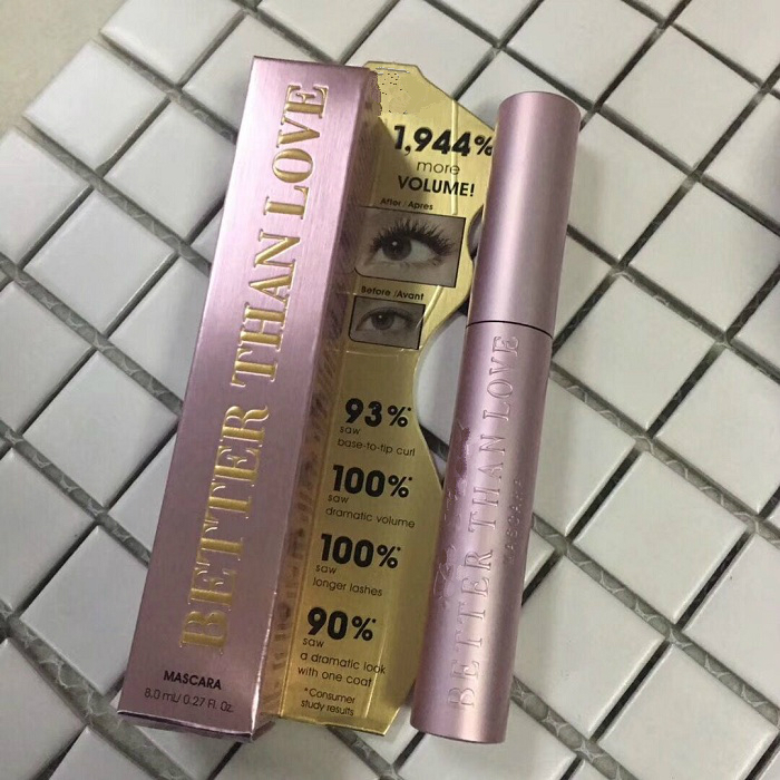 

Newest Pink Better Than love Mascara Black Full Size 8 ml 0.27 oz Mascara Thick Waterproof DHL free shipping in stock