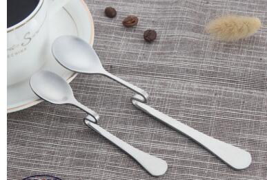 

New Style Bent Spoon Creative Straight Hanging Spoon Stainless Steel Dessert Coffee Stirring Spoons Coffee & Tea Tools