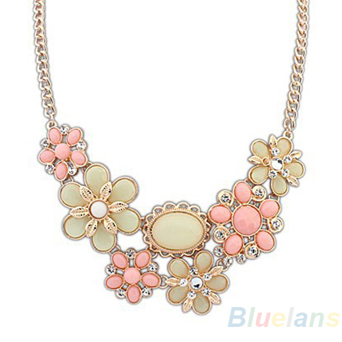 

Wholesale-2015 Fashion Women Alloy Bohemian Necklaces Bib Choker Necklace Short Pendants 1HDJ