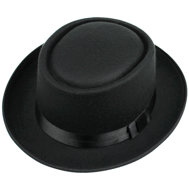 

Wholesale-Original Vintage Gentleman Cap Men Women Flat Brim Hat British Style Winter Autumn Hat High-end Vintage Jazz Hat 6 Colors, Black