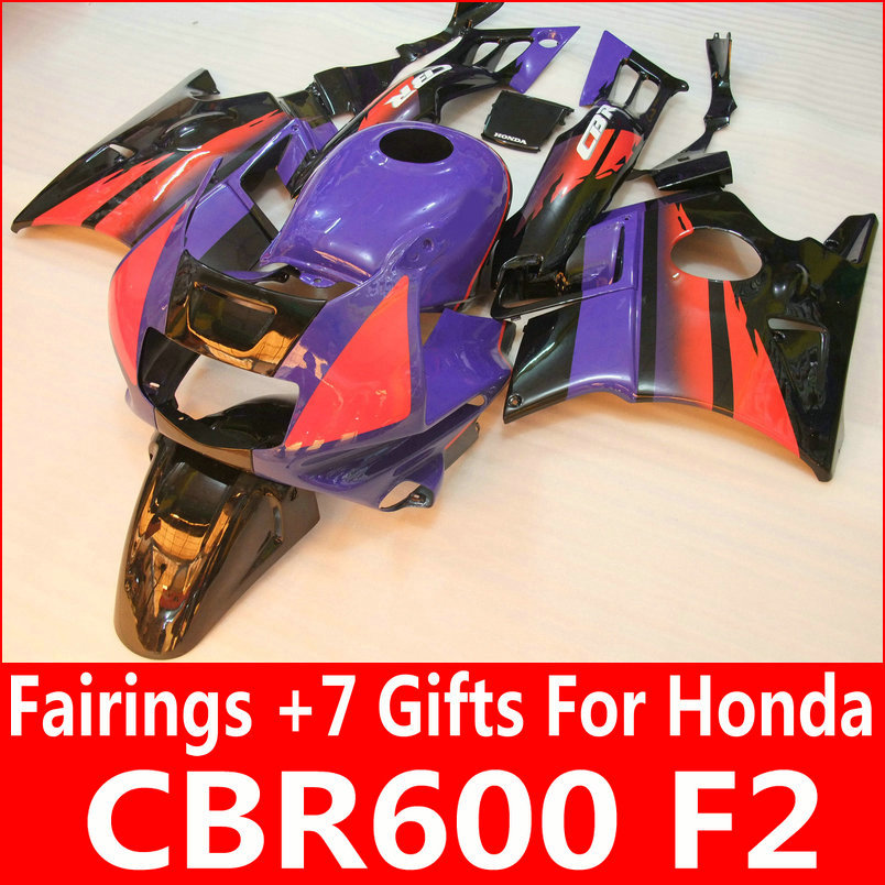 

Purple black fairing kit for Honda CBR 600 F2 1991 1992 1993 1994 CBR600 F2 91 92 93 94 fairings, Same as picture
