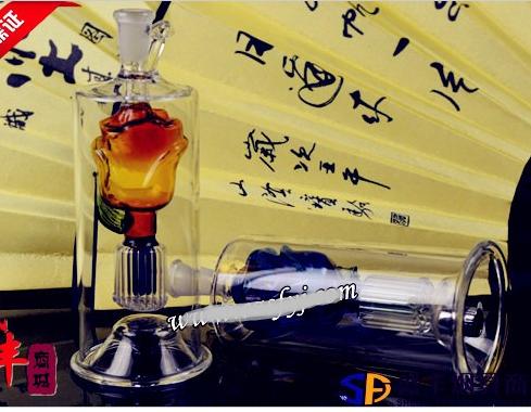 

Free shipping wholesale Hookah - Hookah glass pot [47 # Rose, color random delivery