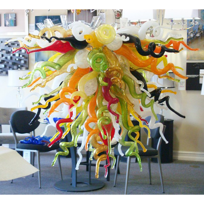 

Multicolor Hand Blown Glass Chandelier Light Home Decor Chihuly Style Italy Designed Modern Art Glass LED Chandelier with CE UL Certificate