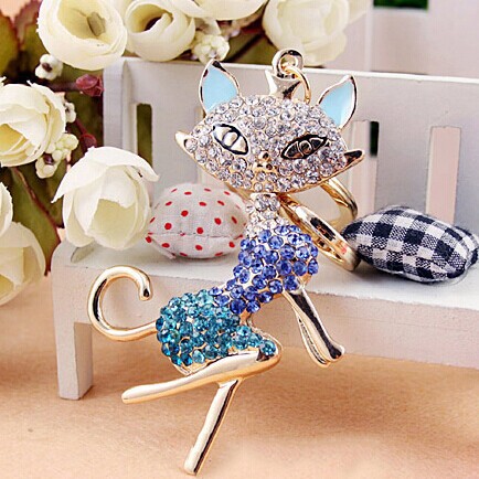 

Lovely Sexy Fox Car Keyring, Animal Key chain/Keychain,Purse/handbag Charms,Nice Gift Real Gold Plated Alloy Keyring,free shipping