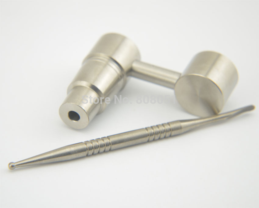 

14&18mm male SILIKA SIDE ARM DOMELESS TITANIUM NAILS + 110mm dabber tool