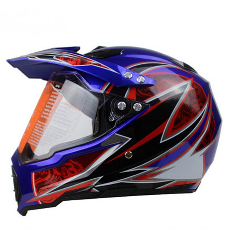 

Wholesale-High Quality Windproof motocross helmets off road motorcycle helmet With Lens casque moto Free Masks, Bright black