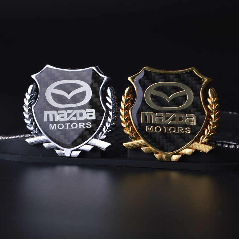 

2Pcs Refinement 3D logo Emblem Badge Graphics Decal Car Sticker MAZDA