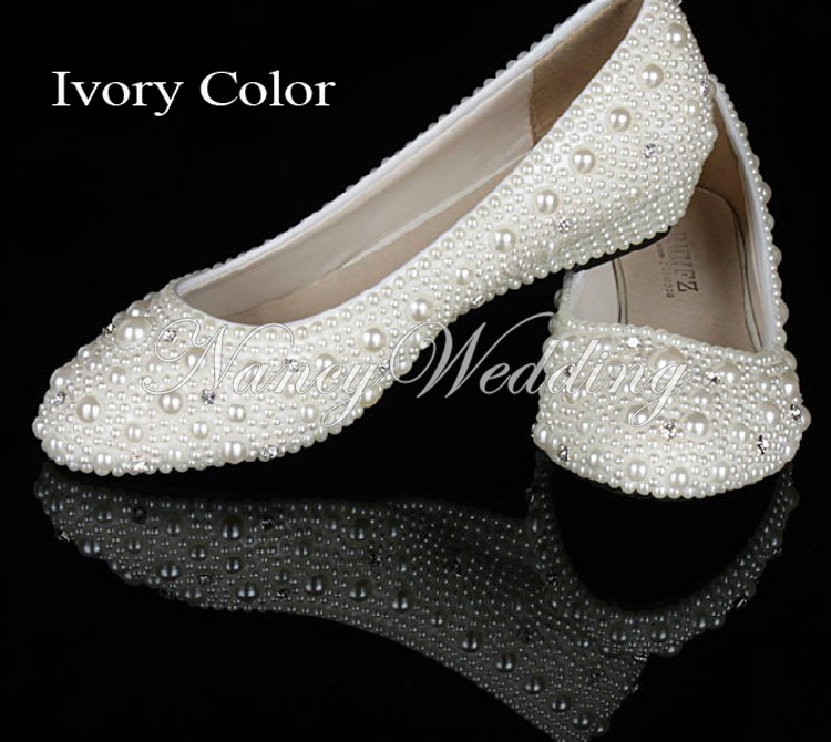cheap ivory wedding shoes low heel