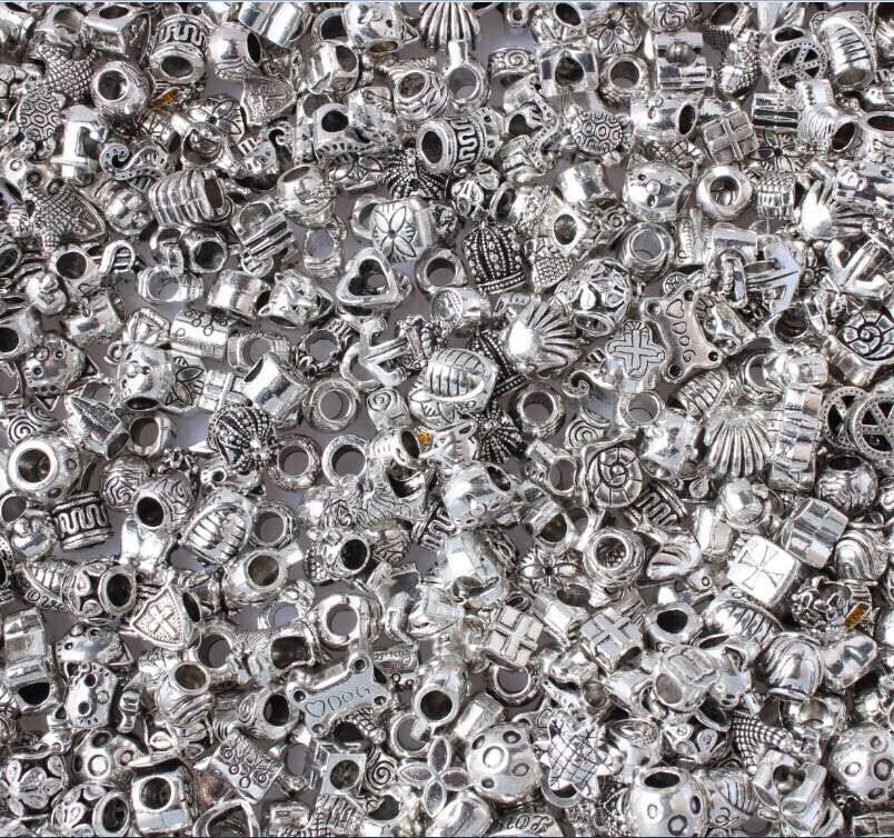 

Fashion Jewelry Mix 29 Style Big Hole Loose Beads charm For Pandora DIY Jewelry Bracelet For European Bracelet&Necklace, Black
