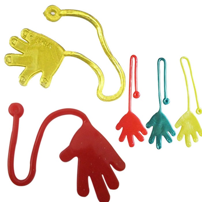 

Wholesale-24 Sticky TOY Hands SIZE 7.5" Party Favors Gift Vending New for kid Novelties Prize Free shipping