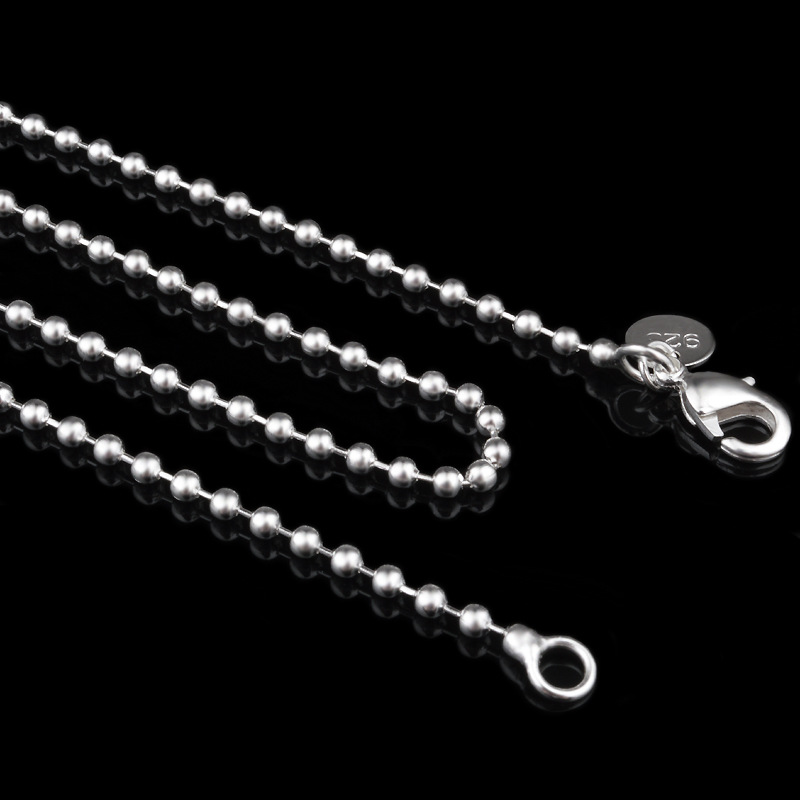 

Promotion Sale 925 silver 2.4mm ball chain!Free shipping 925 sterling silver ball chain necklace.fashion jewelry.silver necklace 50 pcs 1341