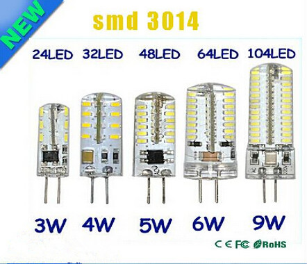 

G4 12V 110-220V LED Corn Lamp 3W 4W 5W 6W 9W LED Light 3014 Corn Bulb Silicone Lamps Crystal Chandelier Home Decoration Light