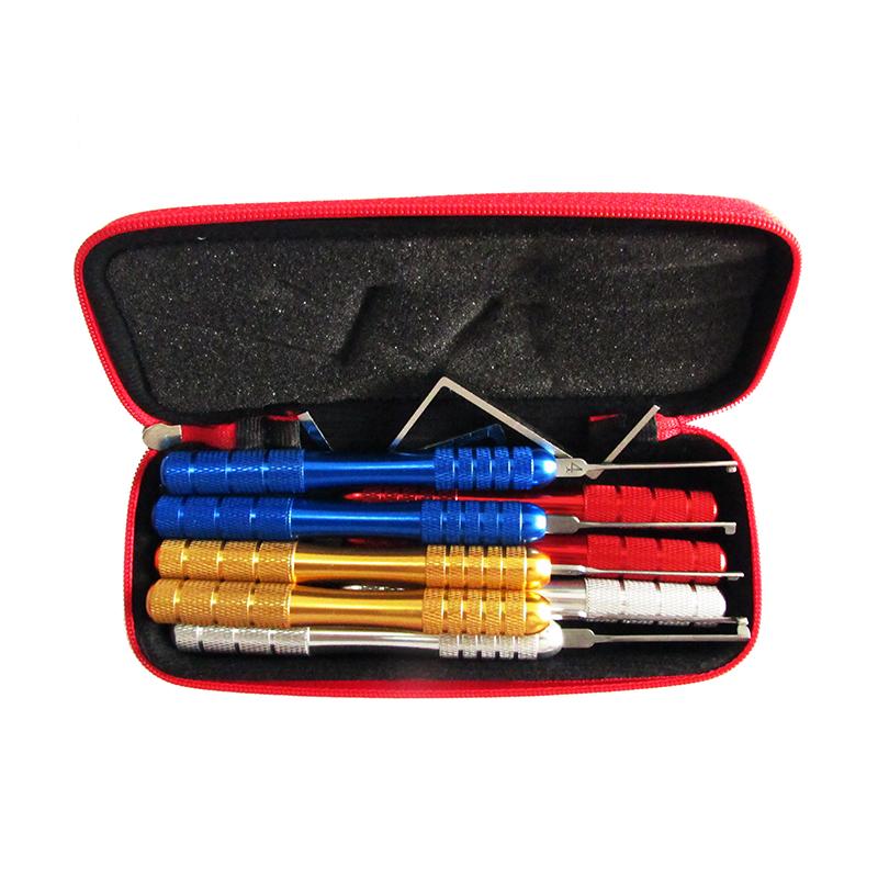 

High Quality HUK Locksmith Tools Aluminum Alloy Kaba 8pcs Lock Pick Set Door Lock Quick Opener