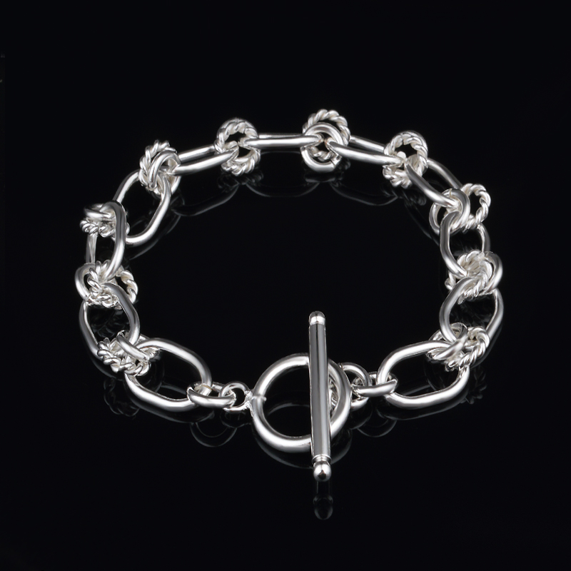 Livraison gratuite avec numéro de suivi Valette supérieure 925 Bracelet en argent pour boucler les accessoires de coré bracelet en argent bijoux