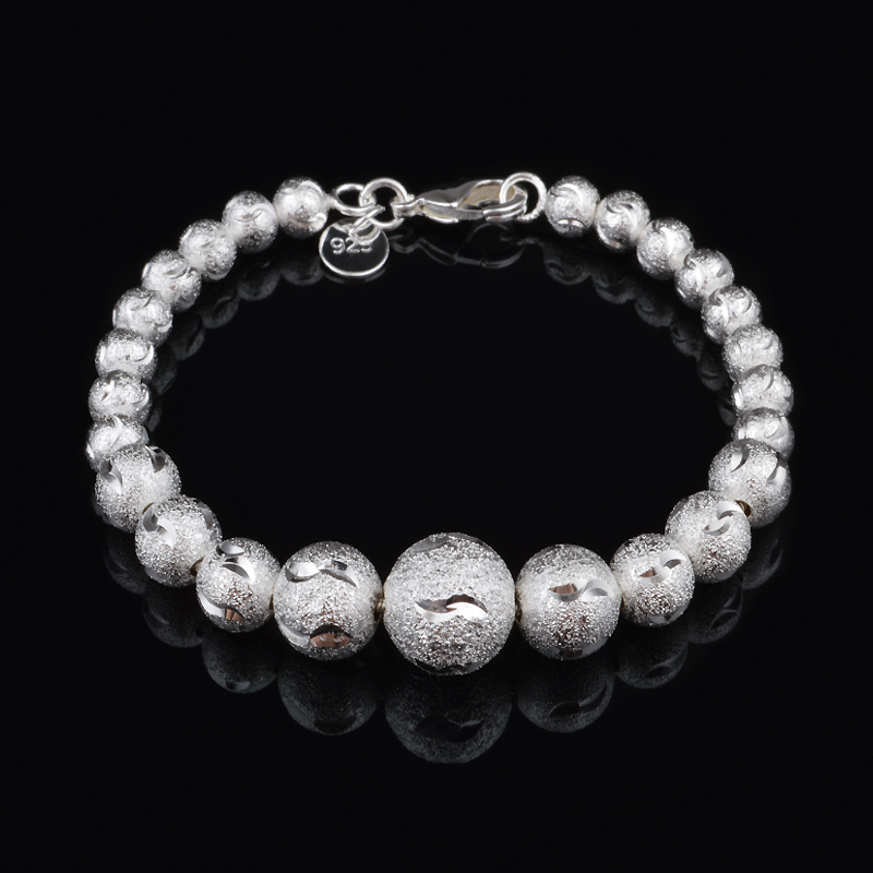 Livraison gratuite avec numéro de suivi Top vente 925 Bracelet en argent Flash sable camions perles colorées Bracelet bijoux en argent 20 Pcs/lot