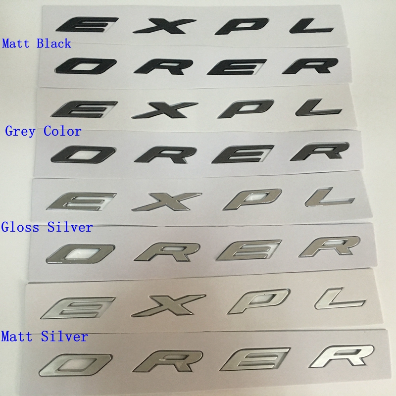 Badge autocollant avec Logo chromé en lettres EXPLORER 3D, emblème de capot de voiture, pour Ford Explorer Sport 2011 2012 2013 2014 2015 2016