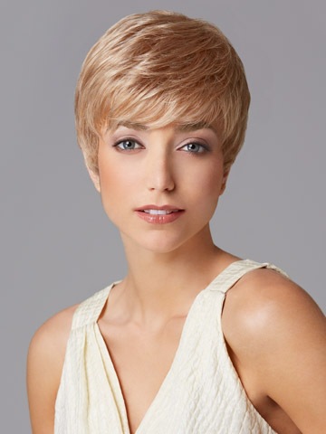 new fashion gold blonde short straight womens Hair partys wig-image-244492380