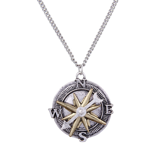 

Fashion Vintage Jewelry Punk Pendant Necklaces For Women 2015 Compass timepiece vintage steampunk necklace for Mens NL-2371, Silver