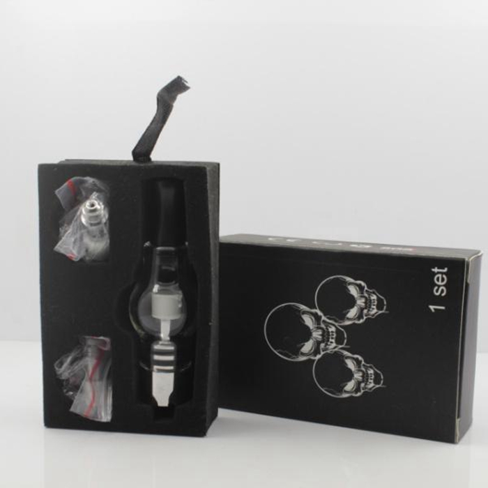 

2017 Glass Wax M6 Atomizer Glass Tank wax Clearomizer 4.0ml Vaporizer Solid Smoke Oil Cartomizer For eGo EVOD Vision Battery