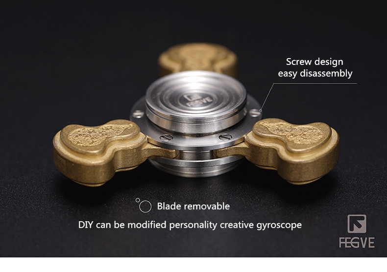 New FEGVE Fid Spinner Metal Finger EDC Tri Spinner Pure Copper