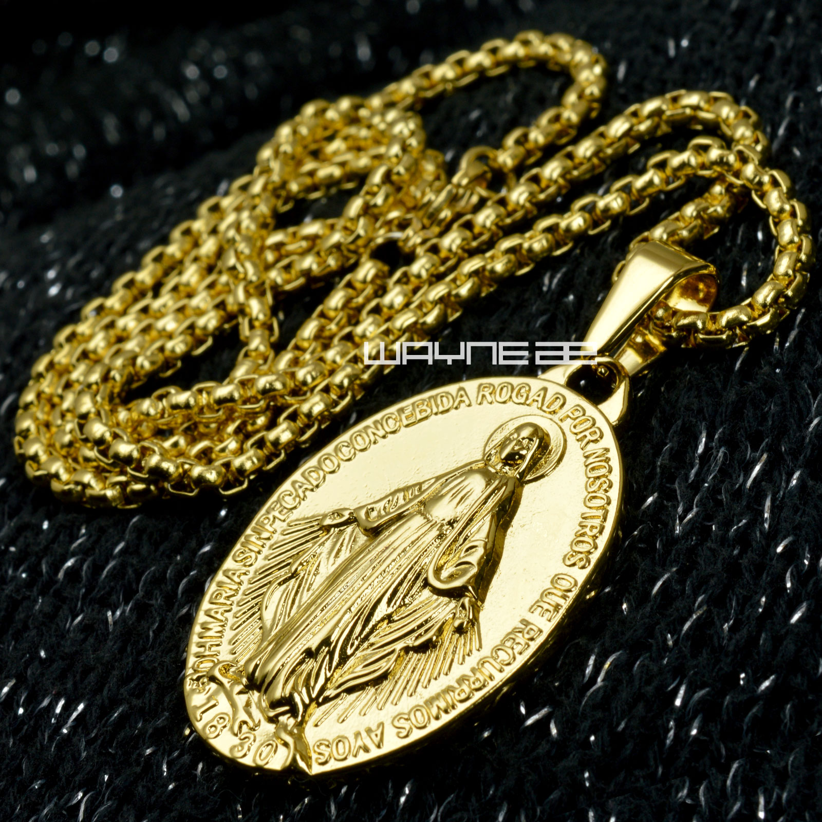

Men Women18k gold Filled The Virgin Mary Pendant Chain Necklace N320