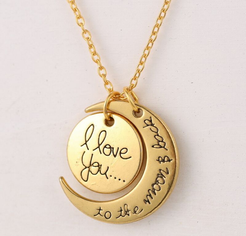 

21Pcs I Love You To The Moon & Back Best Friend Friendship Pendants Necklace