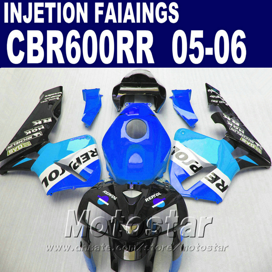 

Blue one! Injection Molding for HONDA CBR 600 RR fairing 2005 2006 cbr600rr 05 06 cbr 600rr custom fairing H6SE, Same as picture