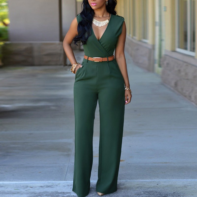 Wholesale Sexy Rompers Womens Jumpsuit Sleeveless V Neck Bandage Bodycon Jumpsuits Trousers Bodysuit Overalls Clubwear Plus Size-image-371909050