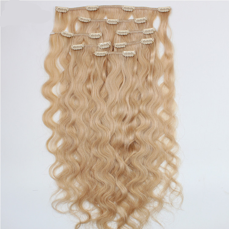 

ELIBESS Hair Clip In Hair Extension 613 Color Deep Curly 7pcs 100g/lot Top Quality European Virgin Remy Human Hair
