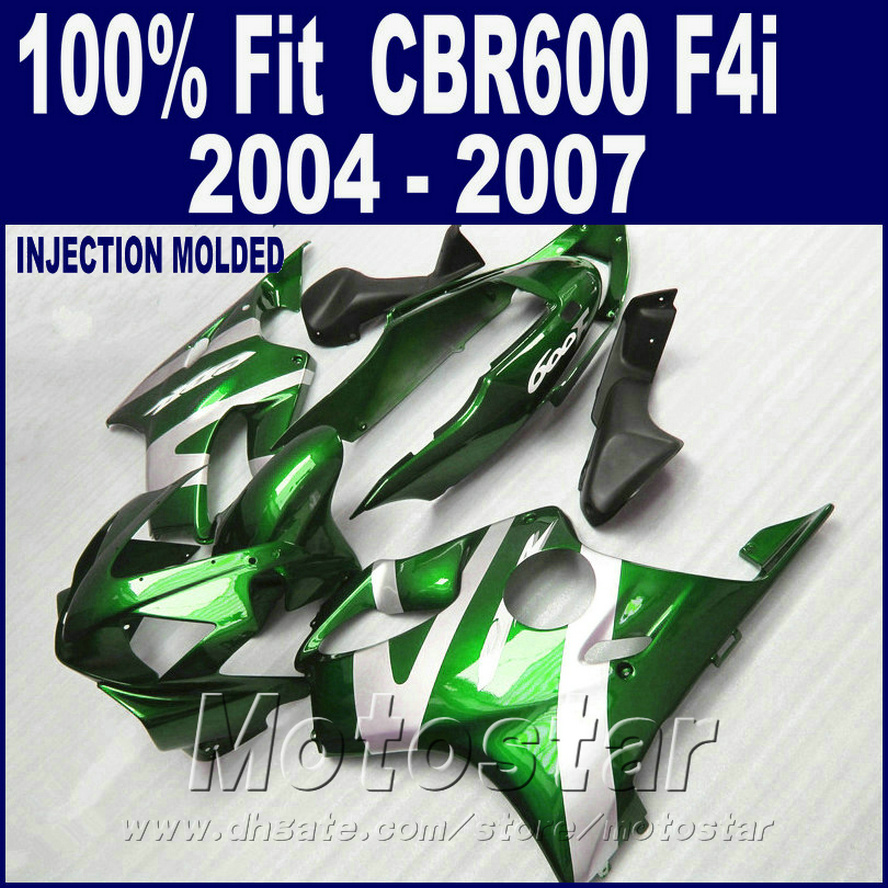 

Injection molding fairing for HONDA CBR 600 F4i fairings 2004 2005 2006 2007 body parts green 04 05 06 07 cbr600 f4i QWGR, Same as picture