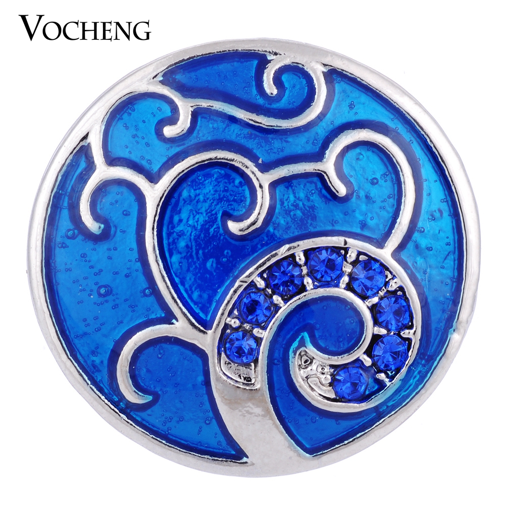 

VOCHENG Noosa 18mm Snap 2 Colors Crystal Popper Jewelry Ginger Snap Button Jewelry (Vn-579)