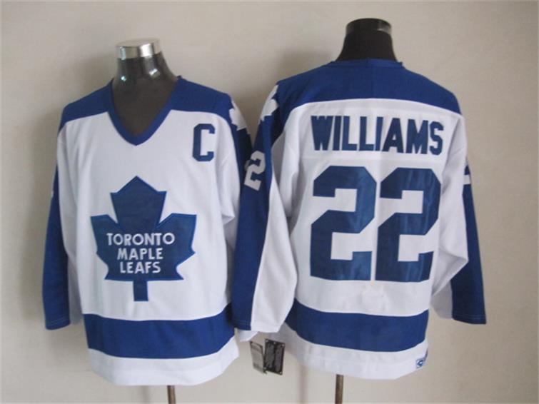 

Top Quality 1978 Men Toronto Maple Leafs Ice Hockey Jerseys 22 Tiger Williams Retro Vintage CCM Authentic Stitched Jerseys Mix Order, Blue