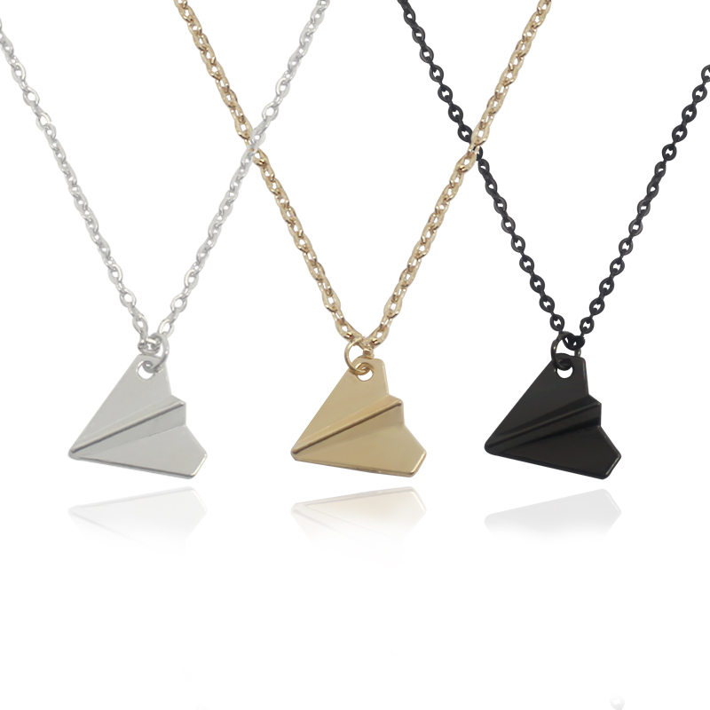 

Trendy Paper Airplane Necklace Snatch One Direction Pendant Necklaces For Men Women Fashion Jewelry Drop Shipping