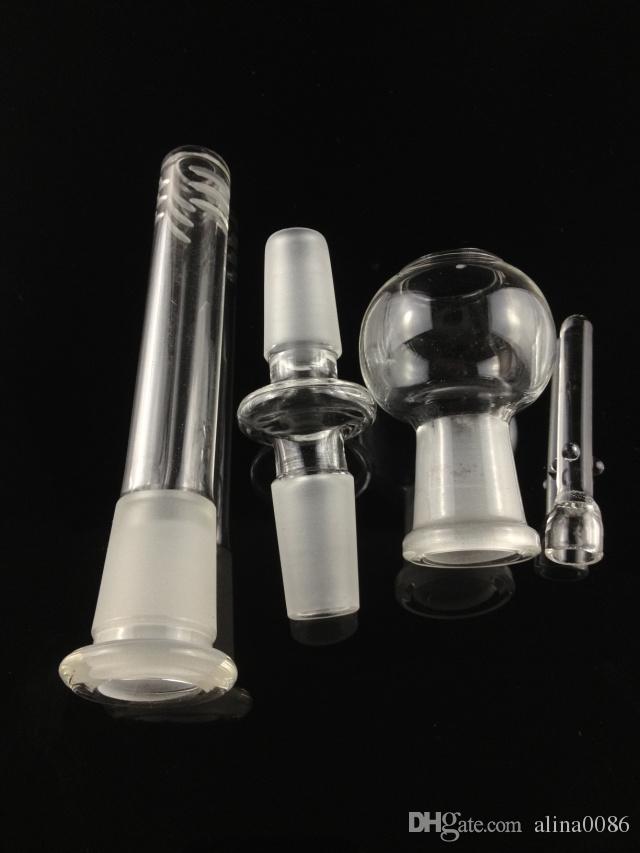 

14.5mm Oil rig Hookahs for water pipe glass bong with downstem adapter dome nail one set