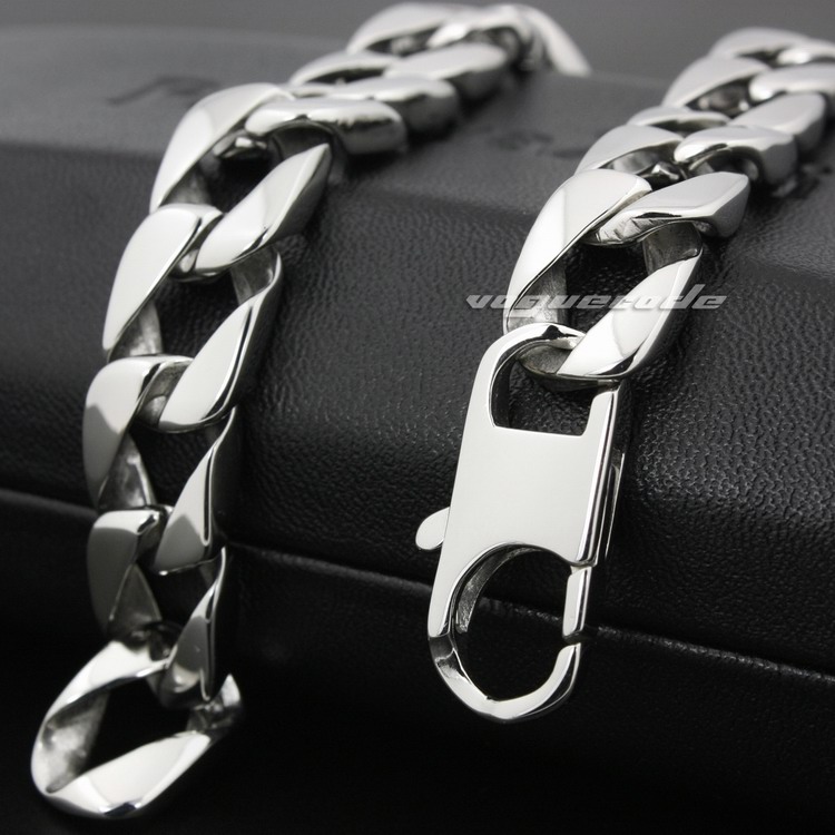 

10 Lengths 316L Stainless Steel Mens Bracelet Diamond Curb Cuban Chain 5A002