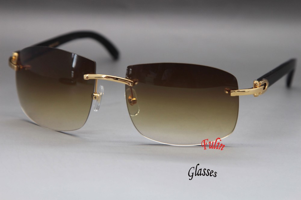 

Rimless Black Buffalo Sunglasses Larger Sun Glasses Frame