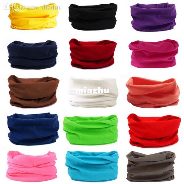 

2016 Solid Colors Cycling Face Mask Racing Tube Scarf Bandana Head Neck Gaiter Warmer Snood Bicycle Riding Plain Headwear Beanie, Red