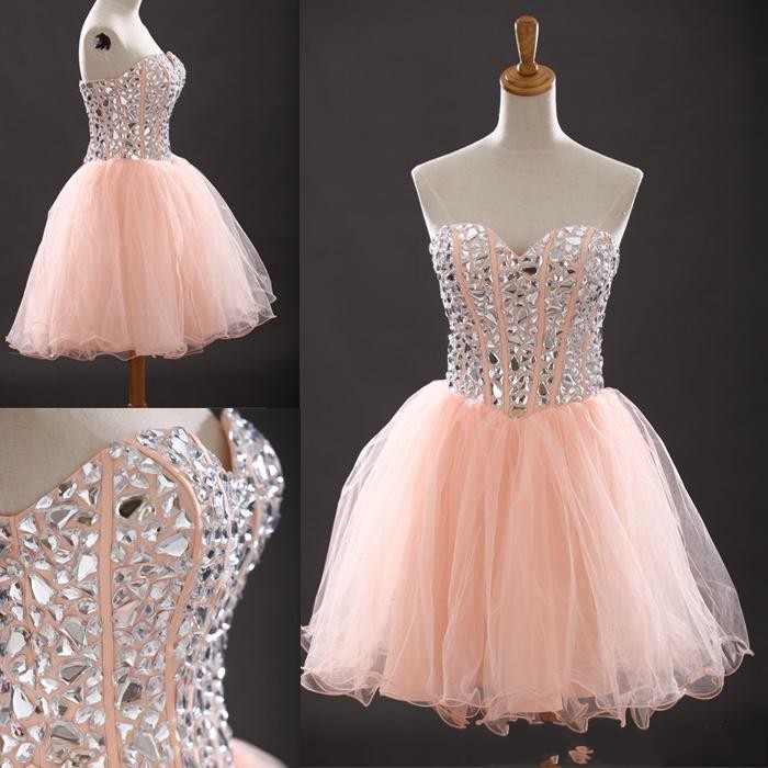 

Party Dress Ball gown sweetheart crystal beaded Short Cocktail Dresses Cheap Prom Homecoming Dance Party Dresses Mini Bridal Gowns, Sage