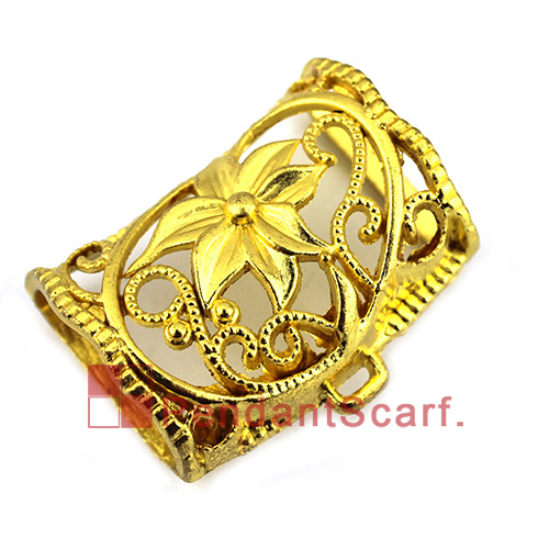 

New Design DIY Necklace Pendant Scarf Jewelry Golden Plated Charm Flower Jewellery Scarf Pendant Slide Bails Tube, Free Shipping, AC0265I, Bronze;silver