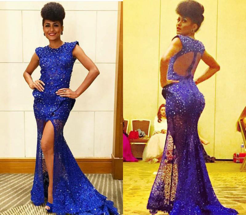 

Cheap Jewel Neck Evening Dress Arabic Mermaid Backless Split Formal Holiday Wear Prom Party Gown Custom Made Plus Size, Red