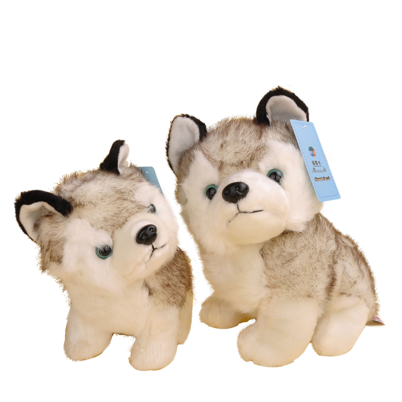wholesale husky plush toy super cute animal small dog gray husky stuffed toys 18cm 7" inch-image-268471915