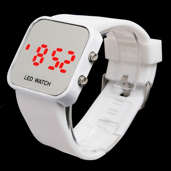 

Wholesale Fashion Sport LED Digital Watch Silicone Band Women Watch For Gift 100pcs Free Shipping, Black