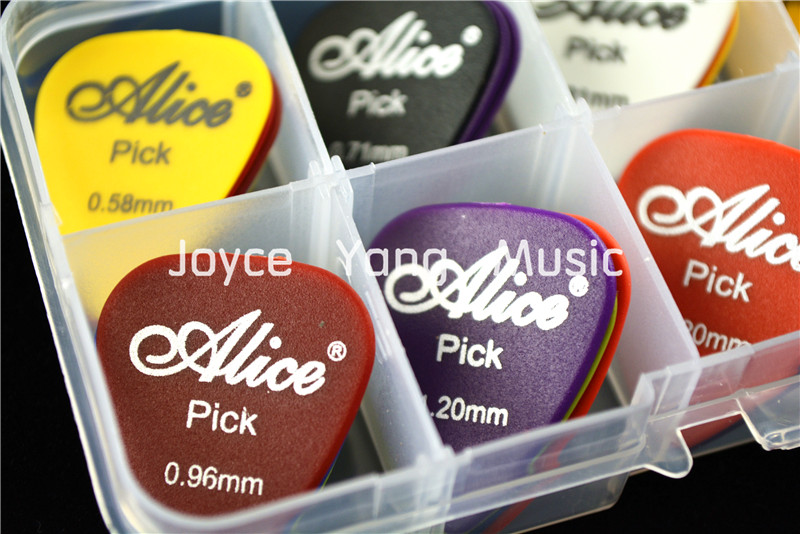 

50pcs Alice Matte Acoustic Electric Guitar Picks Plectrums+1 Plastic Picks Holder Case Box Free Shipping