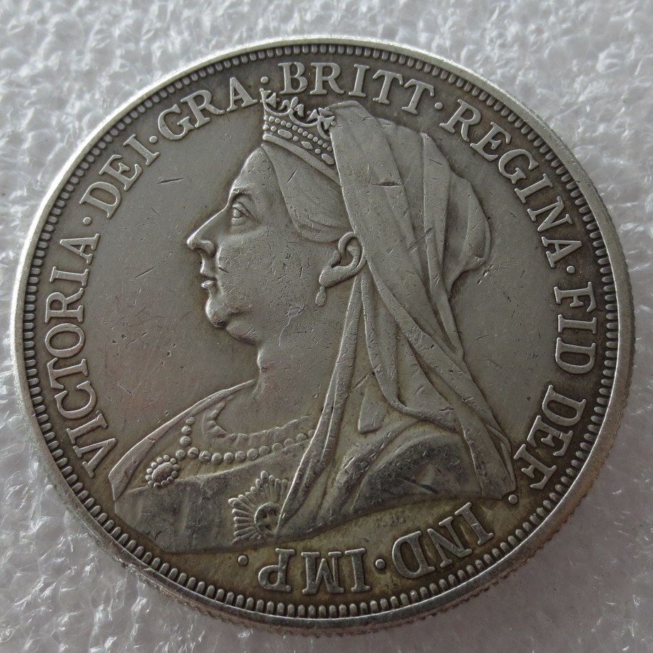 

1897 Great Britain silver crown Queen Victoria veiled head copy coin high quality