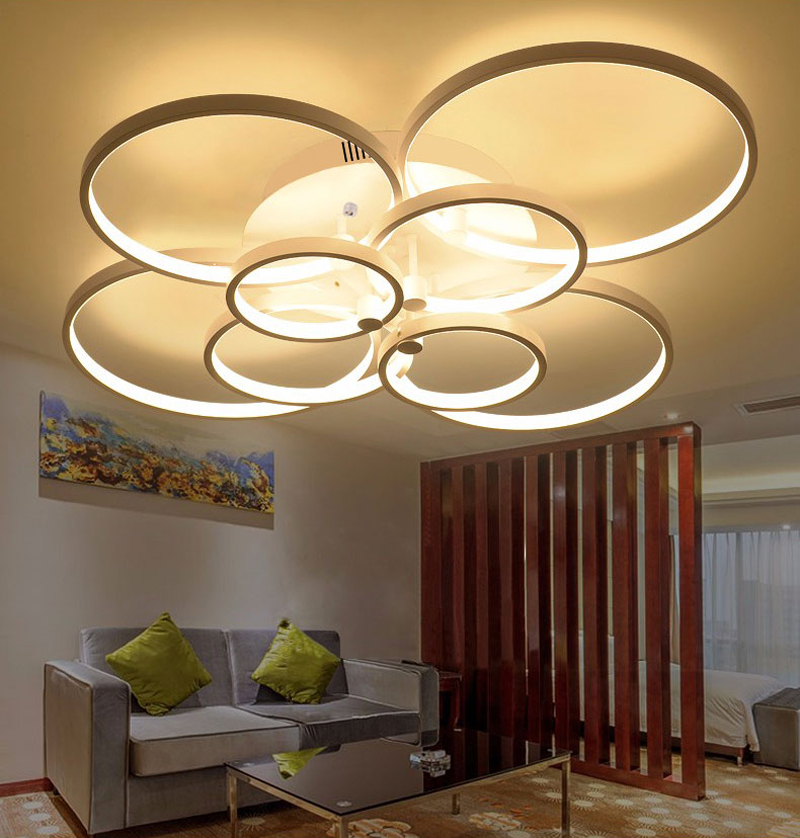 

Super-thin Led Circel Rings Pendant Light Round Ceiling Lamp Ring Chandelier